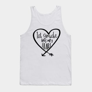 1st Grade Has My Heart Cute Teacher Tank Top